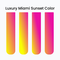 Gradient inspired by a Miami sunset, ideal for interiors, fashion, and print. The harmonious blend of hues evokes warmth and elegance.