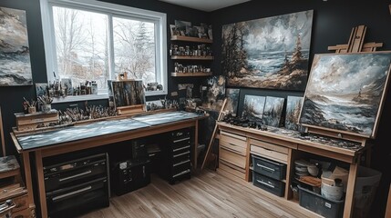 Serene Artist's Studio: A Haven of Creativity and Coastal Inspiration