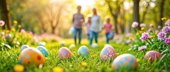 Family Easter Egg Hunt in Garden