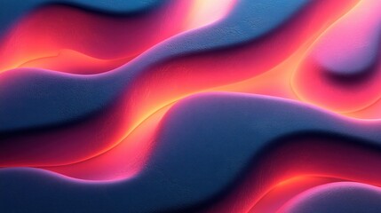 Abstract Neon Waves, Dark Background, Studio Shot, Design