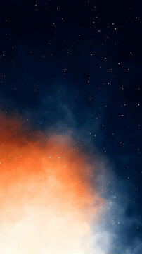 Cosmic Sunset Abstract Background