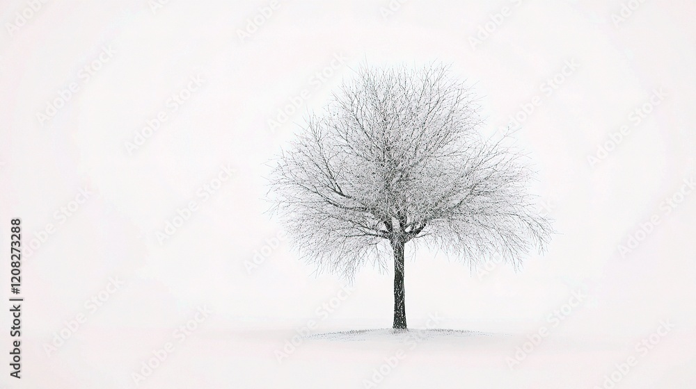 Poster realistic 3d tree model isolated on white background with alpha