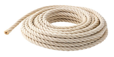 Round rope isolated on white background PNG.AI GENERATED