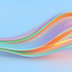 Abstract 3D Pastel Wave Background