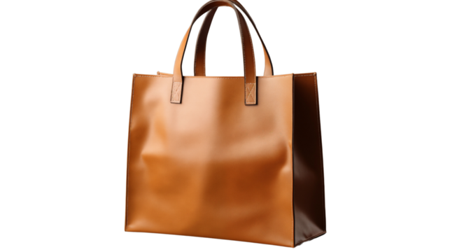 Reusable shopping bag, promoting eco-friendly and sustainable practices, studio view, isolated on transparent background.