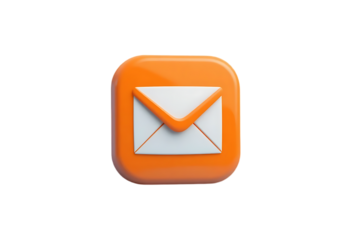 Envelope 3d icon isolated on transparent or white background, png