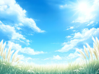 Obraz premium Sunny Meadow Illustration