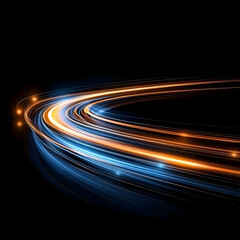 Abstract Background Blue Orange Light Trails