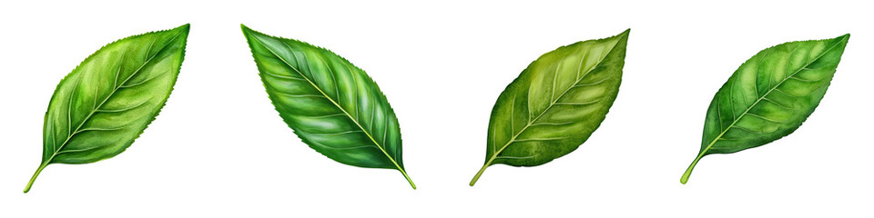 Obraz premium Vibrant Painted Tea Tree Leaves for Art Projects