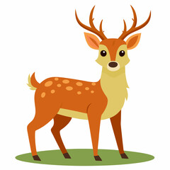 deer with a christmas tree