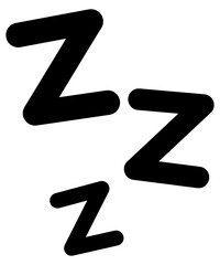 Symbol of sleep. Flying letter Z. Comic book element. Nap sticker