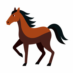 horse silhouette isolated on white