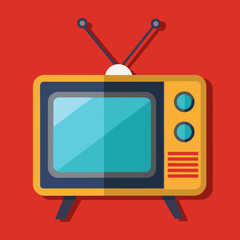 retro tv set isolated