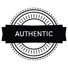 Fototapeta premium Authenticated Product Seal Badge Icon