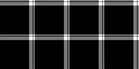 Podium fabric plaid seamless, popular pattern background texture. Royal tartan vector check textile in black and white colors.