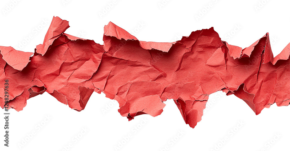 Poster an abstract close-up of crumpled red paper showcasing texture and depth, perfect for backgrounds, ar