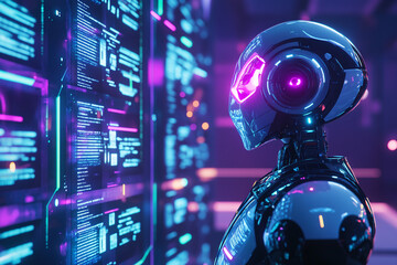 Futuristic Robotic Hand Holding a Glowing High-Tech Cube Representing Advanced AI, Innovation, and Sci-Fi Cybernetic Design in Digital Technology