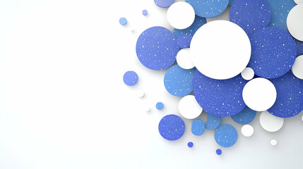 Abstract 3D Blue and White Circles Background