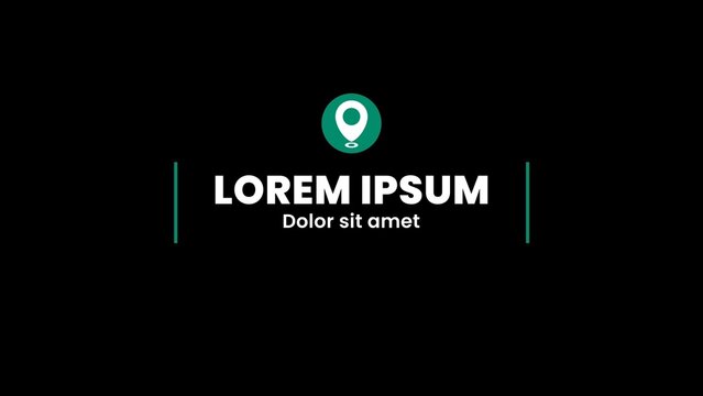 Clean Animated Location Pop Up Title