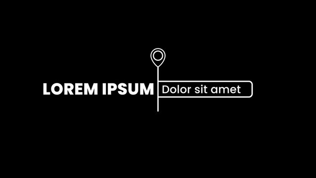 Black & White Clean Location Title