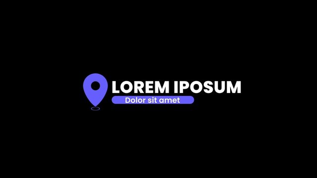 Modern Clean Pop Up Location Lower Third