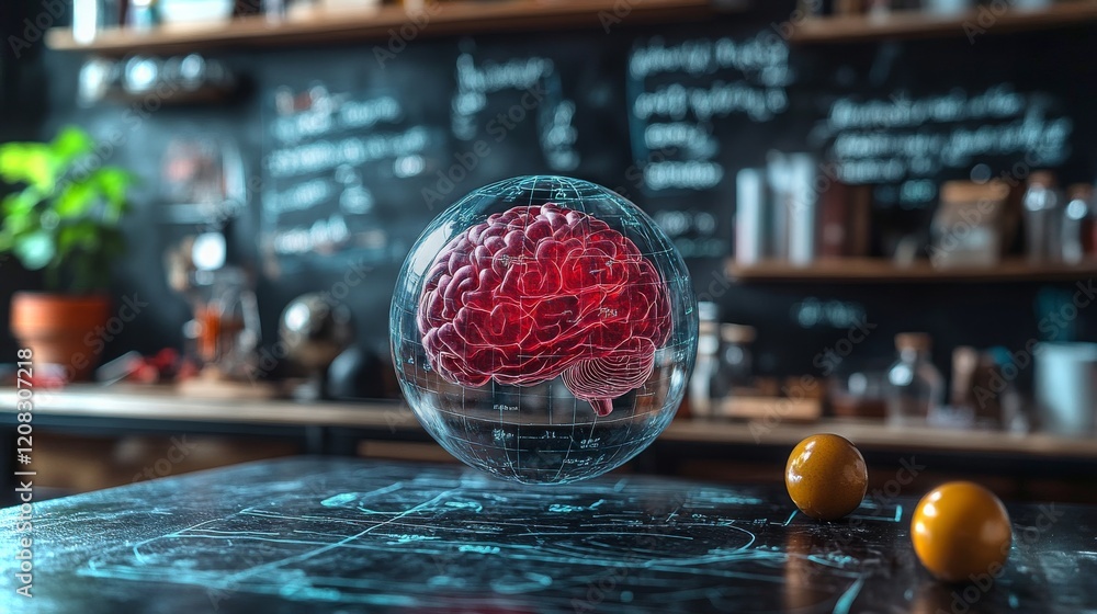 Poster exploring the intricate processes of brain learning through advanced visualization techniques
