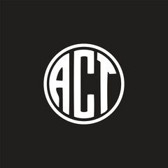 ACT letter logo creative design with vector graphic, ACT unique design 