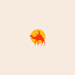 Camel icon flat vector design. 