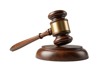 Gavel isolated isolated on transparent or white background, png