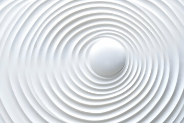 Obraz premium White 3D Abstract Background with Concentric Circles