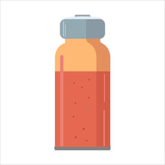 A bottle of medicine is shown in a cartoon style