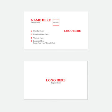 Creative and simple double sided business card templete