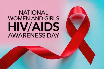 National Women and Girls HIV/AIDS Awareness Day:  Red ribbon symbolizes support and awareness.