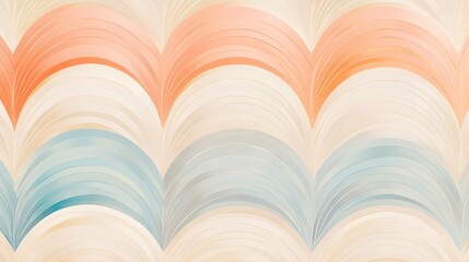 Abstract Pastel Curving Lines Pattern Design