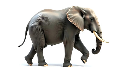 Obraz premium Elephant isolated on white background.