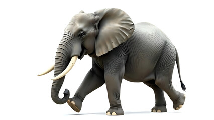 Obraz premium Elephant isolated on white background.