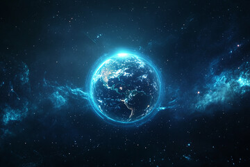 Futuristic Technology Sphere with Glowing Circuitry and AI Concept in Hands Depicting Digital Innovation and Advanced Cyber Design