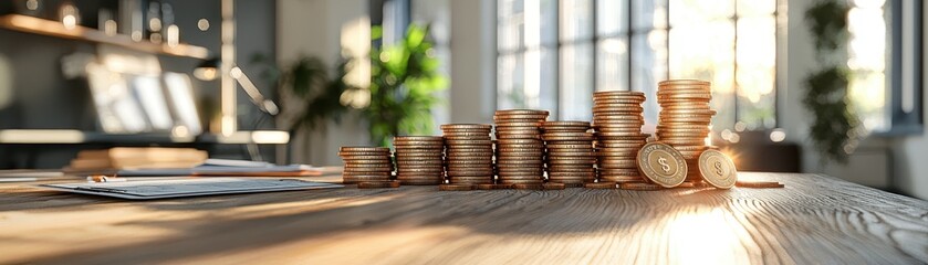 Tax Planning Strategies at a Creative Workspace Modern Office Financial Visualization Bright Environment Bird's Eye View