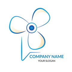 Electric Fan Logo Sign Ceiling Fan Design © GFX Pixabit