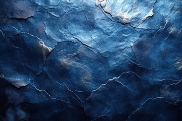 Obraz premium Close-up shot of a blue stone wall with rough texture