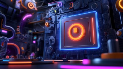 A vibrant digital trivia game screen with animated questions and a countdown timer