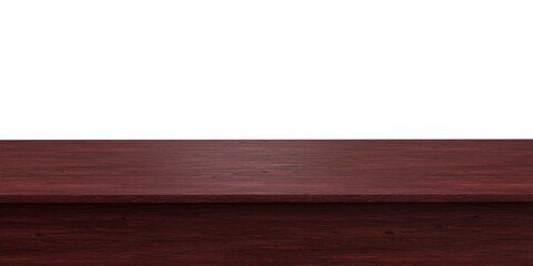 Empty aged wooden table top isolated used to display or mount your products