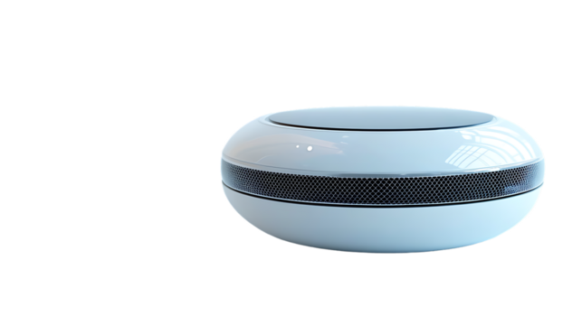 A virtual assistant device isolated on white background