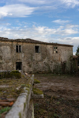 Stone country house in a state of total abandonment