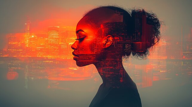 An abstract portrait rendered with vibrant color blocks to emphasize a male profile