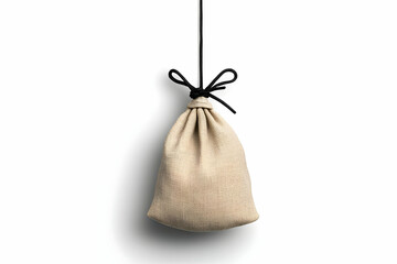 Beige Hanging Sack 3D Illustration
