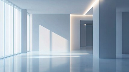 Minimalist Interior Design of a Clean Hospital Background Space