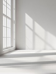 Fototapeta premium Smooth White Studio Background with Texture for Professional Photography and Videography