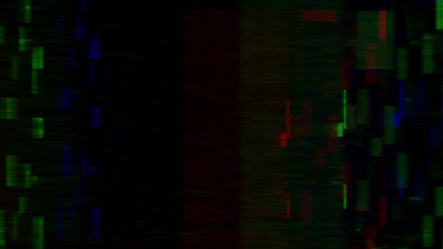 Digital distortion and grunge glitch overlay with bold artifacts and RGB effects