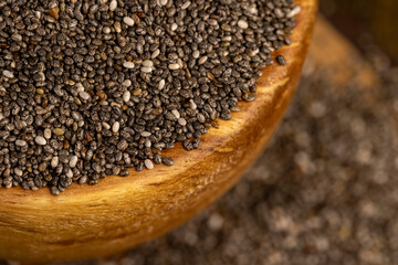 black and white chia seeds for a healthy diet
